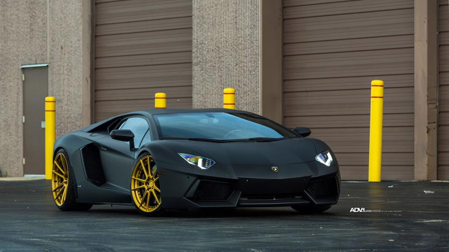 Lamborghini Aventador LP700-4 Satin Matte Black on ADV.1 Wheels (ADV5.2 M.V2 SL) '2017